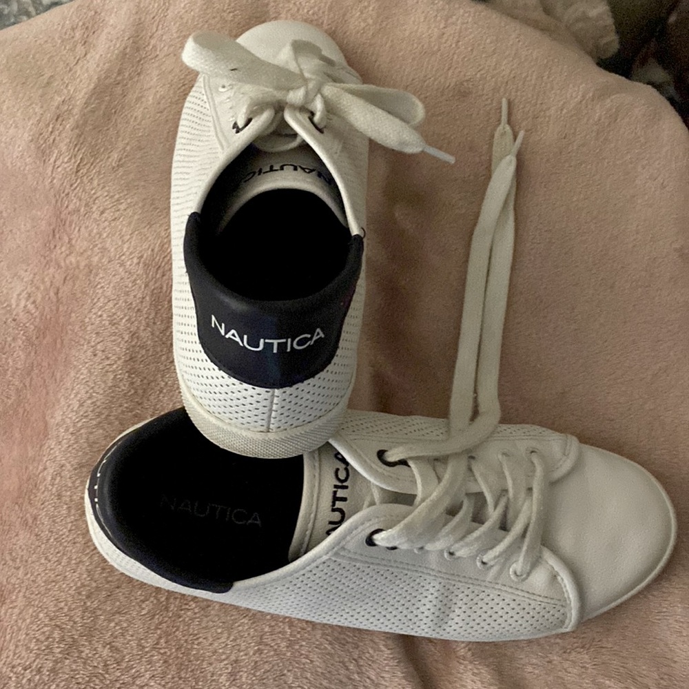 White Nautical leather tennis
